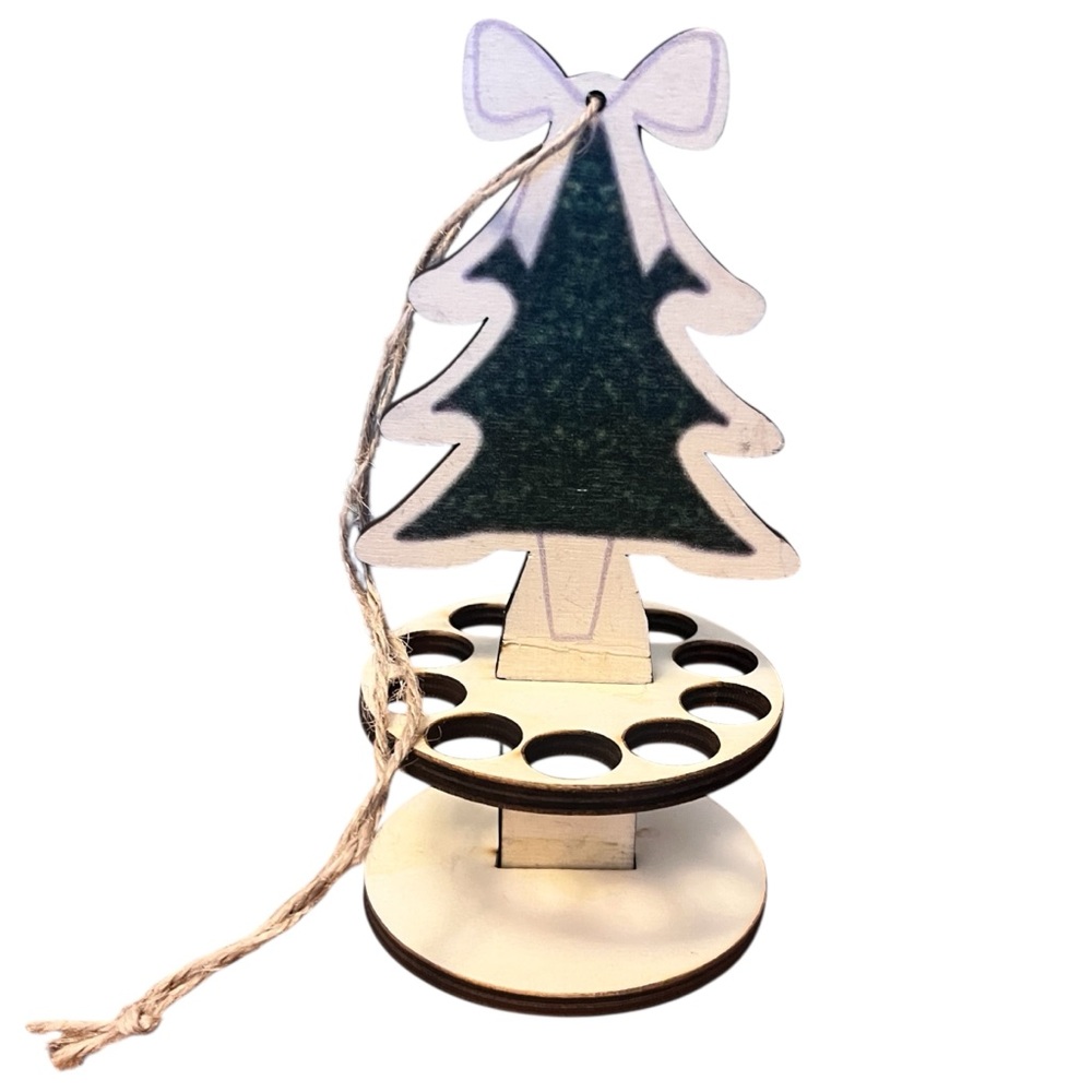 Wooden Christmas Tree Money Holder Ornament